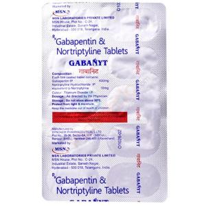 Gabanyt 400 mg-10 mg Tablet